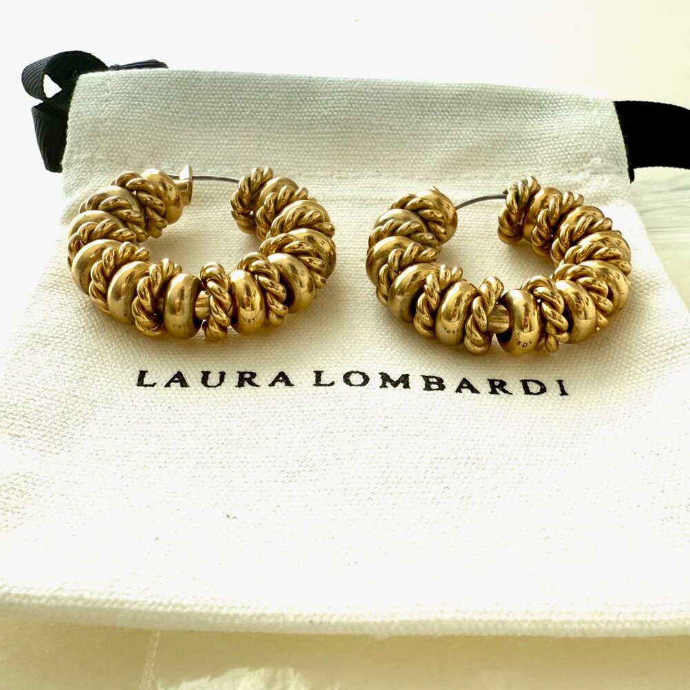 LAURA LOMBARDI Serena Earrings – 14k Gold Plated Brass - Picture 6 of 12